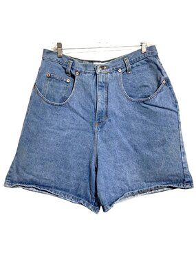 Vintage Venezia Denim Shorts Womens Size 18 Blue Jean High Waist Mom Made In USA